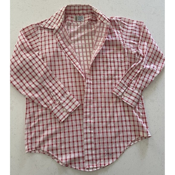 Vintage Arrow Collar Man Red And White Button Up Mens sz 16-32 - Picture 1 of 7